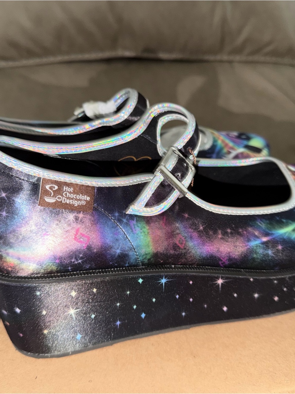 Hot chocolate design galaxy shoes